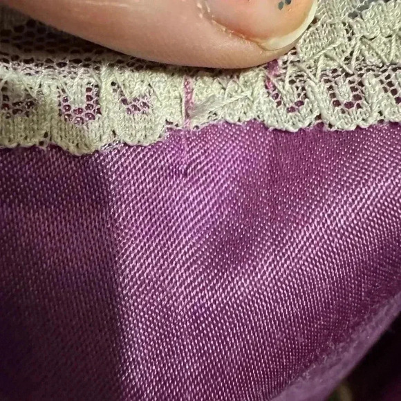 OLD NAVY Sexy Babydoll Lace Satin Top Chemise Purple Size Small Y2K - Picture 9 of 9